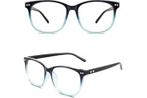 GQUEEN Retro Fake Glasses UV400 Horn Rimmed Clear Lens Glasses for Women Men PE1