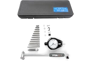 JACKFRU Innenmikrometer, Bohrungslehre Messuhr set 50-160mm Hohe Präzision 0,001mm Messuhr mit 12 Sonden, Innendurchmesser Messuhr Dial Bore Gauge Industriemesswerkzeug