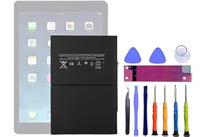 HIGHAKKU Batterie de rechange A1484 compatible avec Netbook Pad Tablette iPad 5, Air, Mini Air, A1474, A1475, A1893, A1954, iPad7 2019 7th/8th A2270 A2197 A2200 A2198 avec outils