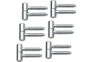 Gedotec Möbelband Türbänder Zimmertüren Einbohrbänder zweiteilig | Band Gr. ø 9 mm | Stahl verzinkt | Modell 1.0900 | Türscharnier für Holz-Innentüren & Fenster | 6 Stück - Zargenbänder zum Einbohren