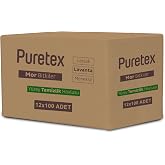 Puretex Y&uuml;zey Temizlik Havlusu Mor Bitkiler 12x100 (1200 Yaprak)