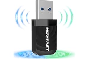 NEWFAST 1300Mbps USB WLAN Stick Adapter für PC 5dbi High-Gain Antennen (bis zu 867 Mbit/s auf 5.8GHz und 400 Mbit/s auf 2,4GHz) AC1300 WLAN Adapter PC für Windows 11/10/8.1/8/7/XP und Mac OS X, USB3.0