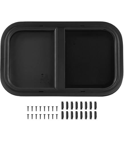 Fenêtre Coulissante Camping-car 1000x300 Mm - Verre Noir Anti-UV + Filet Anti-insectes - Cadre Aluminium Antirouille