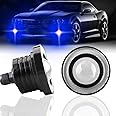 KaiDengZhe 2PCS 2.5" Projector Universal LED Fog Light 12V 10W Blue COB Halo Angel Eye Rings For Moto Headlight Car Daytime Running Light DRL Fog Light Driving Light Bulb