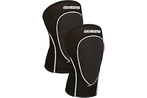 Rehband Knieschoner Volleyball & Handball für Damen & Herren, Knieschützer aus Neopren 3mm, komfortabel & enganliegend, Handball Knieschützer, Farbe:Schwarz - 1 Paar, Größe:S