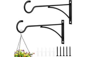 BOJIUKEJI 2 Pz Ganci per Appendere Piante Sospese, Ganci per Piante Appendere, Staffe per Porta Vasi da Parete in Metallo per Lanterne da Giardino, Campanelli Eolici da Giardino, Uccelli, Lanterne