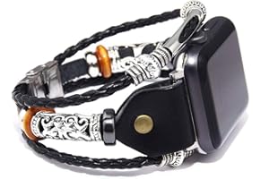 KONAFEI Kompatibel für Apple Watch Armband 45mm 44mm 42mm Klassische Leder Ersatzband Armbänder mit Edelstahl-Verschluss Kompatibel für iWatch Series 6 SE Series 9/8/7/SE/6/5/4/3/2/1/Ultra Männer Frauen