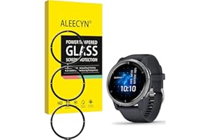 [3 Stück]Aleecyn Schutzfolie Kompatibel mit Garmin Venu 2, 3D Kante Vollabdeckung,99.99% HD, Displayschutzfolie für Garmin Venu 2