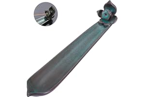 NOASR Brateuanoii Quemador de Incienso Cerámica, Incensario Carbon, Quemador de Incienso de Cerámica en Forma de Barco, 24.5cm para la Decoración de Yoga Meditativa de la Aromaterapia, Verde Retro
