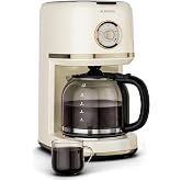 KLARSTEIN Victoria Filter Coffee Maker, Retro Design Coffee Maker, 1.5 L for up to 12 Cups, Keep Warm Function, Leak-Proof Sy