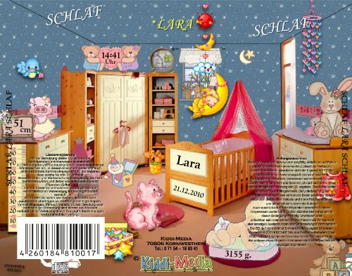 Personalisierte SCHLAFLIED CD gesungen mit dem Namen IHRES Kindes / Wunschname (Zur Taufe, Taufgeschenk, Geburtsgeschenk …) wirkungsvoller als ein MUSIK MOBILE / Jeder NAME ist möglich ! Spezialanfertigung für Kunde – Inkl. GRATIS A4 Geburtsbild mit allen Geburtsdaten / Das Schlaflied der Schlaflieder ! - 4