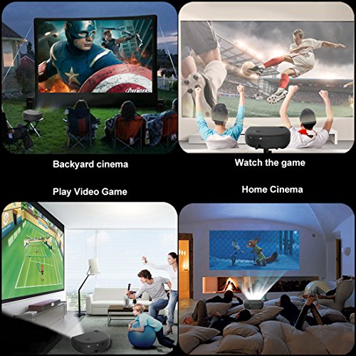 Videoproiettore, Artlii Led Lcd HD Portatile proiettore 3200 Lumen Supporto 1080p Home Cinema Ufficio Riunioni Educazione Presentazione per il iPhone Smartphone Tablet PC Computer Proiettore