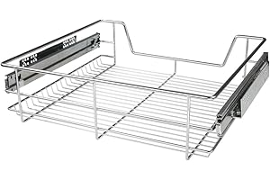 Jago® Tiroir Téléscopique de Cuisine - Largeur (30/40/50/60 cm) et Set (1/2/3/4/5 Pièces) au Choix, Charge max. 20 kg, Rails Inclus - Panier de Rangement Coulissant