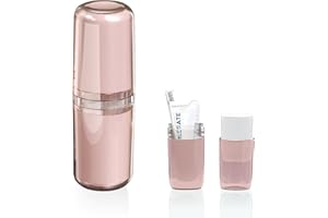 MUSTBEAU Zahnpasta Zahnputzbecher Box Tragbar Zahnbürsten Etui Reiseetui Set Kunststoff Zahnbürstenhalter Case wasserdichte Mundspülbecher 1 Stück Zahnbürstenhülle 4 in 1 Aufbewahrungs Anicy Geschäftsreise…