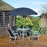 6 Piece Garden Furniture, Patio Set inc. Chairs, Table &amp; Umbrella (Garden &amp; Outdoors)