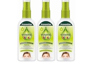 Vosene Kids Head Lice Defence Spray 150ml x 3 – Daily Conditioning Detangler - Apple & Lemon Fragrance with Welari Thank You Card | (3 Pack)