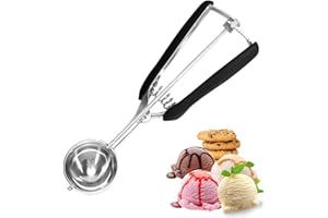 Eislöffel Portionierer Edelstahl, Glaxcidy Muffin Scoops Cupcake Scoop Eisportionierer Edelstahl mit Auslöser für Keks, Eis, Cupcake, Muffin, Fleischball