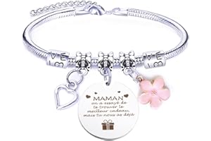 LXSAZP Cadeau Maman Noel Bracelet Maman Femme Cadeau Pour Maman Cadeau Anniversaire Maman Cadeaux Maman Cadeau Belle Maman Idee Cadeau Maman Original Cadeau Mere Cadeau NoëL Maman Cadeau Fete Des Meres