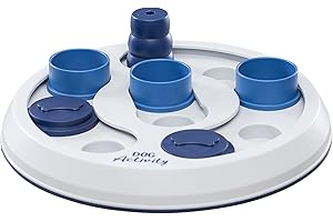 TRIXIE Zabawka dla psa Inteligencja Dog Activity gra strategiczna "Flip & Fun" – wymagająca zabawka inteligencyjna dla psów do pracy, ø 23 cm – 32001