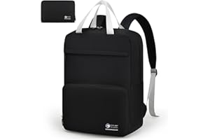 SPAHER Bagages Cabine 40x30x15cm Air France British Airways Pliable Sac a Dos Voyage Cabine Avion Femme Homme Bagage a Main Petit Sacs à Dos Loisir Impermeable 20L Travel Backpack, Noir