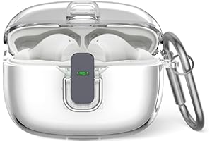 Etui ochronne do JBL Vibe Beam, MOWYEOK przezroczyste etui z tworzywa TPU do słuchawek JBL Vibe Beam/JBL Wave 200TWS, z karabińczykiem (przezroczyste)