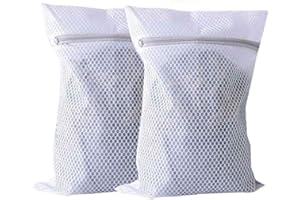 DEHUA 2PCS Large Mesh Laundry Bags, 24in × 24in（60x60cm） Reusable Zpped Net Washing Machine Bag, Exra Lrge Heyomb Dure Laundry Bag, Used for Travel Clog Bags and Unwear/Clothes/Soks