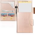 GraduatePro Zippered Leather Business Padfolio Notebook with Letter Size Clipboard, A4 Portfolio