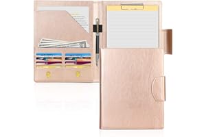 Portfolio Padfolio Case, Skycase Business Portfolio Folder, Resume/Conference/Legal Document Organizer with Letter/A4 Size Clipboard, Business Card Holders, Document Sleeve, Light Gold