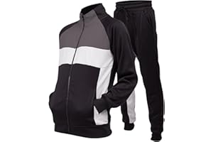 Love My Fashions® Mens Tracksuit Full Set 2 Piece Sweatsuit Athletic Hooded Tracksuits Full Zip Activewear Suit Running Bottoms