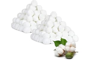 KARELLS Soft Wattebällchen,Wattebällchen weiss,Watte Bälle,Entfetten Wattebausch,Makeup Baumwolle Bälle,Wattebäuschen,Wattebausch Baumwolle für Empfindliche Haut,Produkte für Schönheit & Körperpflege,200 PCS