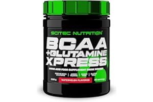 Scitec Nutrition BCAA + Glutamine Xpress - Mélange d'acides aminés essentiels - avec 5g de BCAA 2:1:1-5g de Glutamine - enrichi en Taurine, 300 g, Pastèque