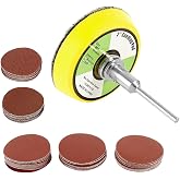 Pimli Mini 53'l&uuml; Cırt Zımpara Seti 50 mm Taban Matkap Uyumlu 80 120 320 600 800 Kum Karışık Grit