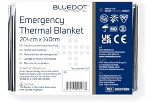 BLUEDOT Blue Dot Emergency Thermal Blanket 204cm x 140cm (Each)