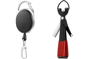 YUNMOXIAO 2 PCS Fish Quick Knot Tying Tool 4 in 1 Fly Fishing Line Clippers Fly Fishing Equipment Quick Knot Tying Tool and Retractors Combo for Fly Fishing Tools Kit Supplies