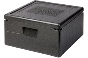 Thermo Future Box Quadratische Thermobx Kühlbox Contenitore Coperchio, Scatola Termica in EPP (Polipropilene espanso), Nero, 21 l