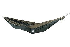 Ticket to the Moon Fair Trade & Artisanal 1-2 Personnes Léger Original-Hamac VERT FORÊT/VERT MILITAIRE Pour Voyages, Camping, Jardin, XL 3.2*2m, 600g, Nylon En Soie De Parachute, Installation < 1min