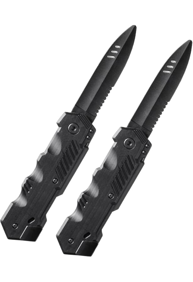 Couteau Faux Trick Couteaux Rétractables QEQSHQO - 2 Pièces - Plastique - Gadget Farce Et Magie - Pour Poisson D'Avril Et Fêtes Accessoire Magie Trick