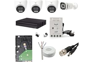 JK Vision 2.4MP 1080p Colorvu CCTV , , (1 , 3 , 500 GB , 4 , DVR, 90Mtr , BNC/DC)