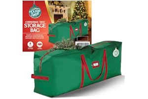 HOLIDAY SPIRIT Tannenbaum Tasche mit Robusten, Verstärkten Griffen und Reißverschluss, Wasserdichtes Weihnachtsbaum Aufbewahrungstasche (Grün, Sack für einen 2,3 m Großen Baum)