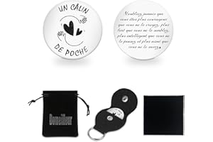 DOMEILLEUR Porte Clef Encourageant, Porte-Bonheur Cadeaux, Petit Câlin Porte-clés Chanceux Charme pour Patient Collègue Amies Famille Femme Homme Infirmière Noël Anniversaire Personnalisé Idee Cadeau Original