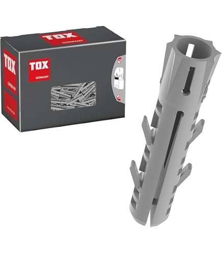 Taco Universal TOX TRIKA 6/36 (50 Uds) – Fijación Segura En Hormigón, Yeso, Ladrillo Y Más, Con Antirrotación Y Tapa Protectora