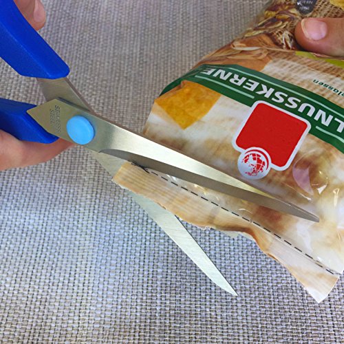 Bestpoint ® Scheren-Set 3-teilig aus gehärtetem Edelstahl mit Gummigriff | bestehend aus Haushaltsschere (Küchenschere/Büroschere), Bastelschere und Schneideschere | auch für Linkshänder - 3