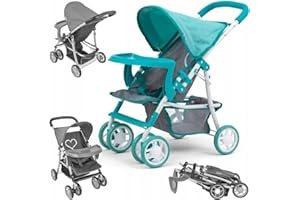 Wózek dla lalek składany spacerówka Milly Mally Kate Prestige Mint