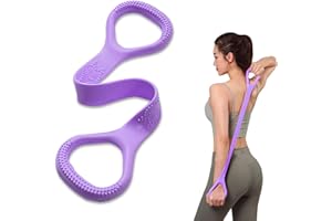 Kvittra Figure 8 Resistance Band, Arm Back Shoulder Exercise Elastic Rope Stretch Fitness Band, Foot, Leg, Hand Stretcher, Arm Exerciser for Yoga Pilates Stretching Physical Therapy, Home Gym Workout