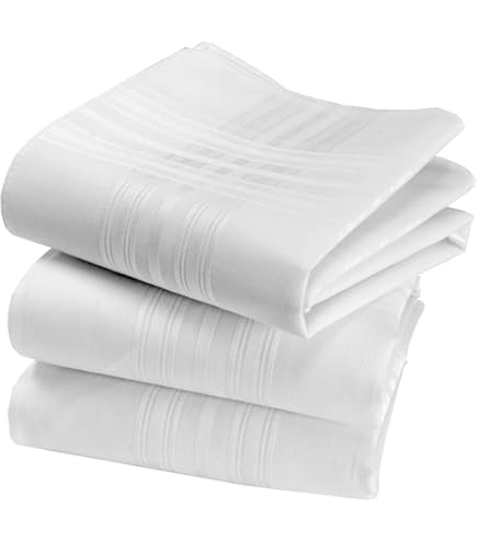 Fazzoletti In Cotone 100% Donna - 3 Pezzi 35x35cm Modello P05 Con Confezione Regalo