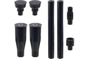 DBOO Juego de 8 cabezales de fuente de plástico con boquilla de fuente de bomba de cascada, juego de cabezales de rociado de agua, 4 tipos diferentes para fuente de bricolaje