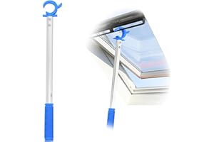 Could Spark Window Pole Opener Compatible with Velux Skylight Roof Windows and Blinds, for loft hatch pole & Loft Ladder，0.6m Pole Lightweight Aluminium Alloy Pole Multifunctional Window Opening Tool