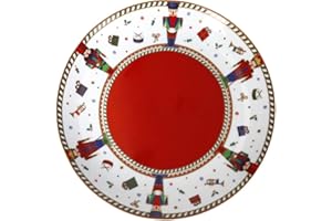 BRANDANI GIFT GROUP S.R.L. PIATTO PORTATA BRANDANI NATALIZIO LO SCHIACCIANOCI IN PORCELLANA DIAM.30CM COD.84172