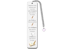 FCZIVA Marque-Page Encouragement Pour Hommes Petit Amie Frère Noël Anniversaire Cadeaux Inspirants Amie Motivation Souvenir Fils Neveu Retour à L'école Graduation Collègue Positif Cadeaux Personnalisés