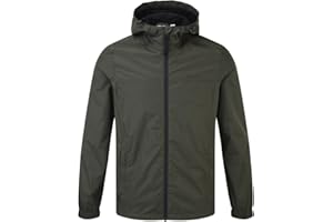 TOG24 Craven Mens Waterproof Packaway Jacket with Bag, Full Length Zip and Adjustable Hood, Breathable, Windproof